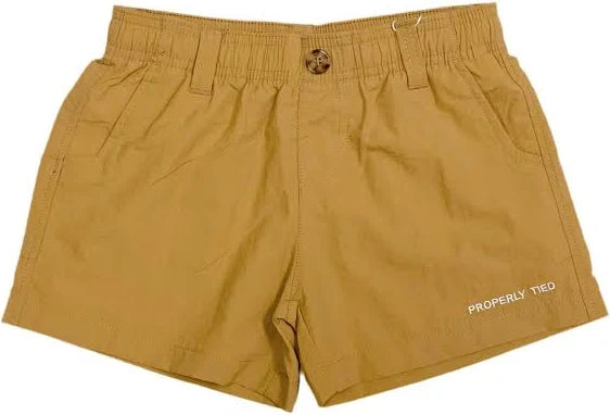 Properly Tied Boys Mallard Shorts Camel