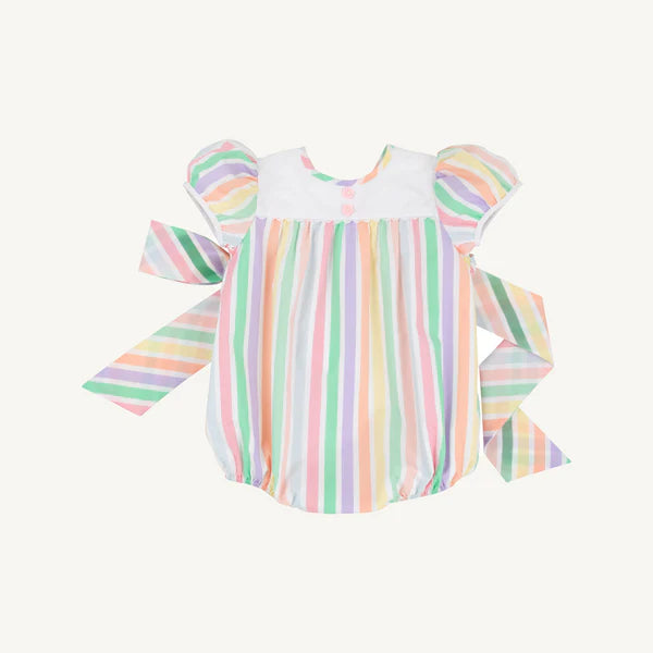 Beaufort Bonnet Short Sleeve Brigantine Bubble--Southampton Stripe/Worth Ave White