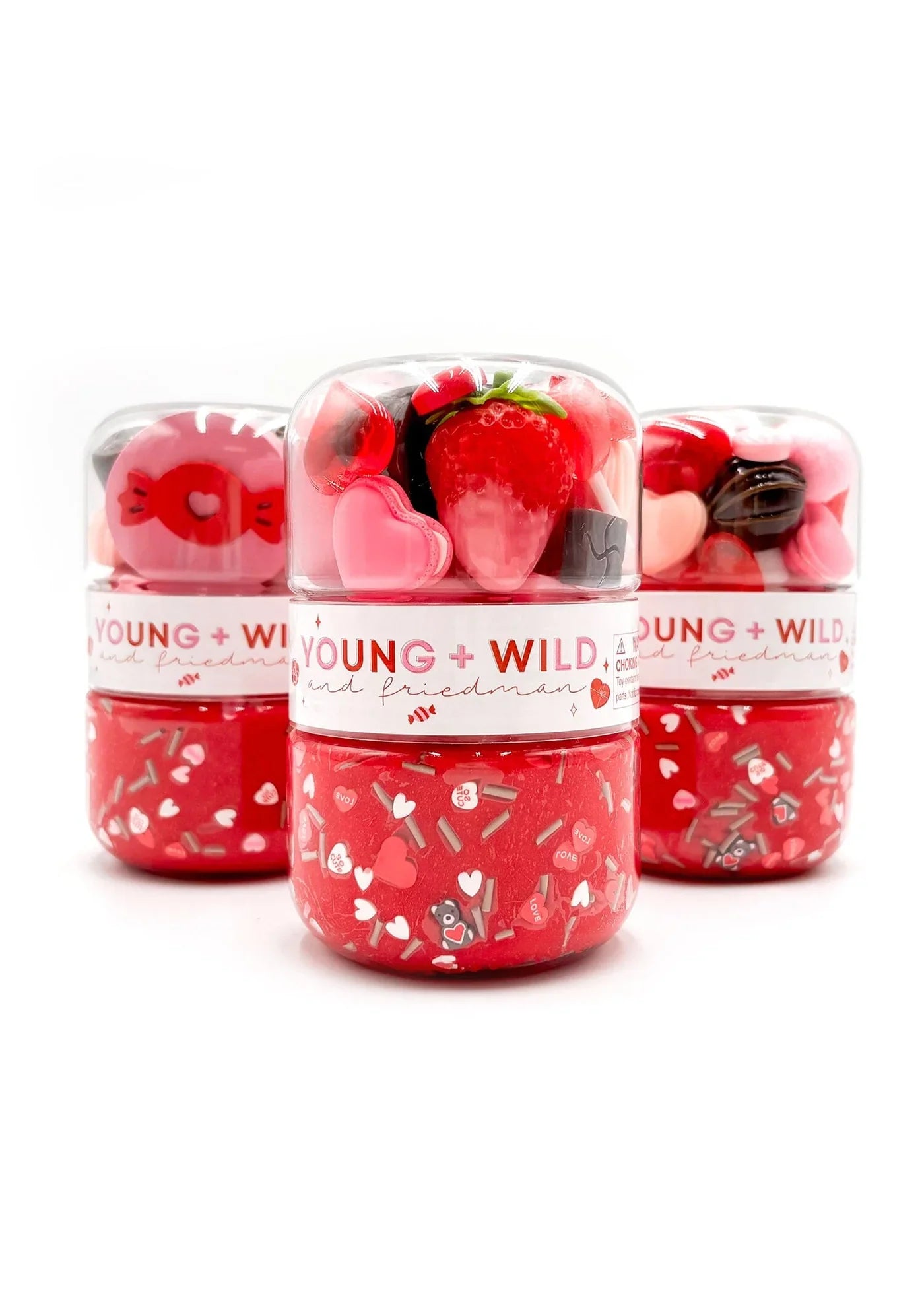 Young, Wild and Friedman Grab & Go Dough Jar - Sweet Valentine Red