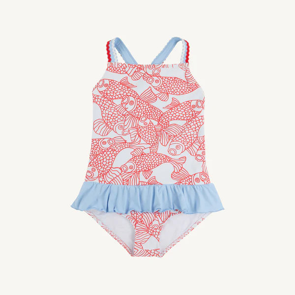 Beaufort Bonnet Taylor Bay Bathing Suit--Big Fish Red/Beale Street Blue
