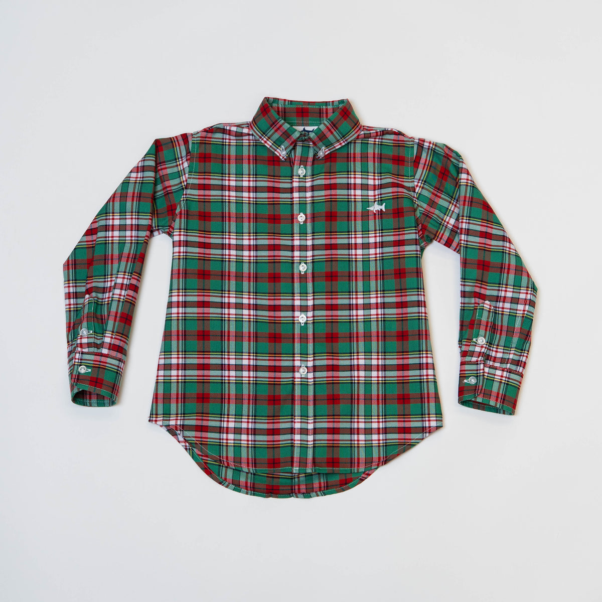 Saltwater Boys Carter Oxford Shirt--Green Plaid