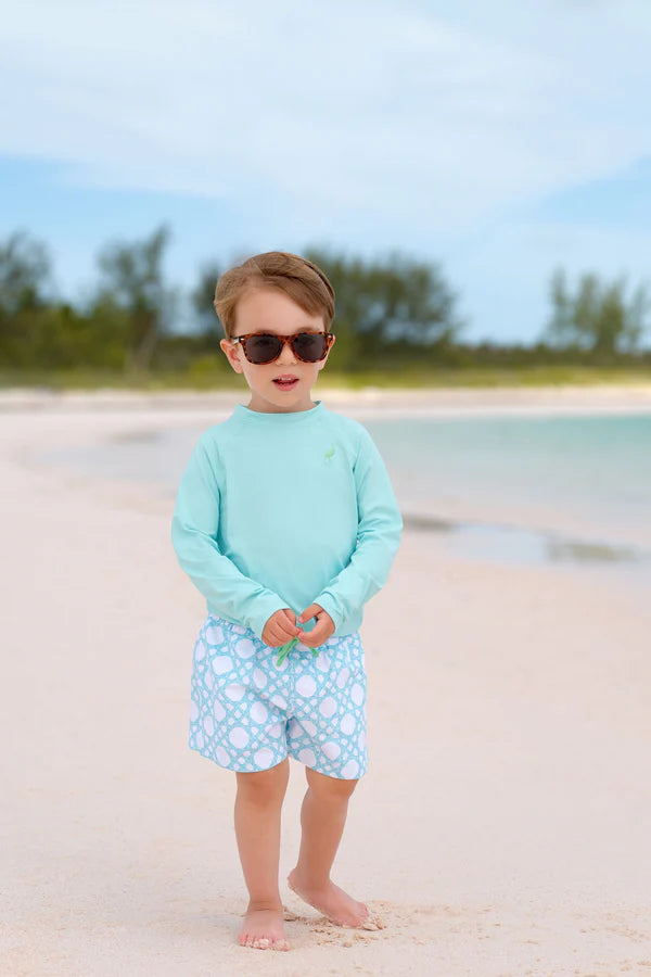 Beaufort Bonnet Walker's Wave Swim Shirt--Edisto Egg Blue