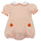 Petit Bebe Pumpkin Orange and White Stripe Knit Bubble