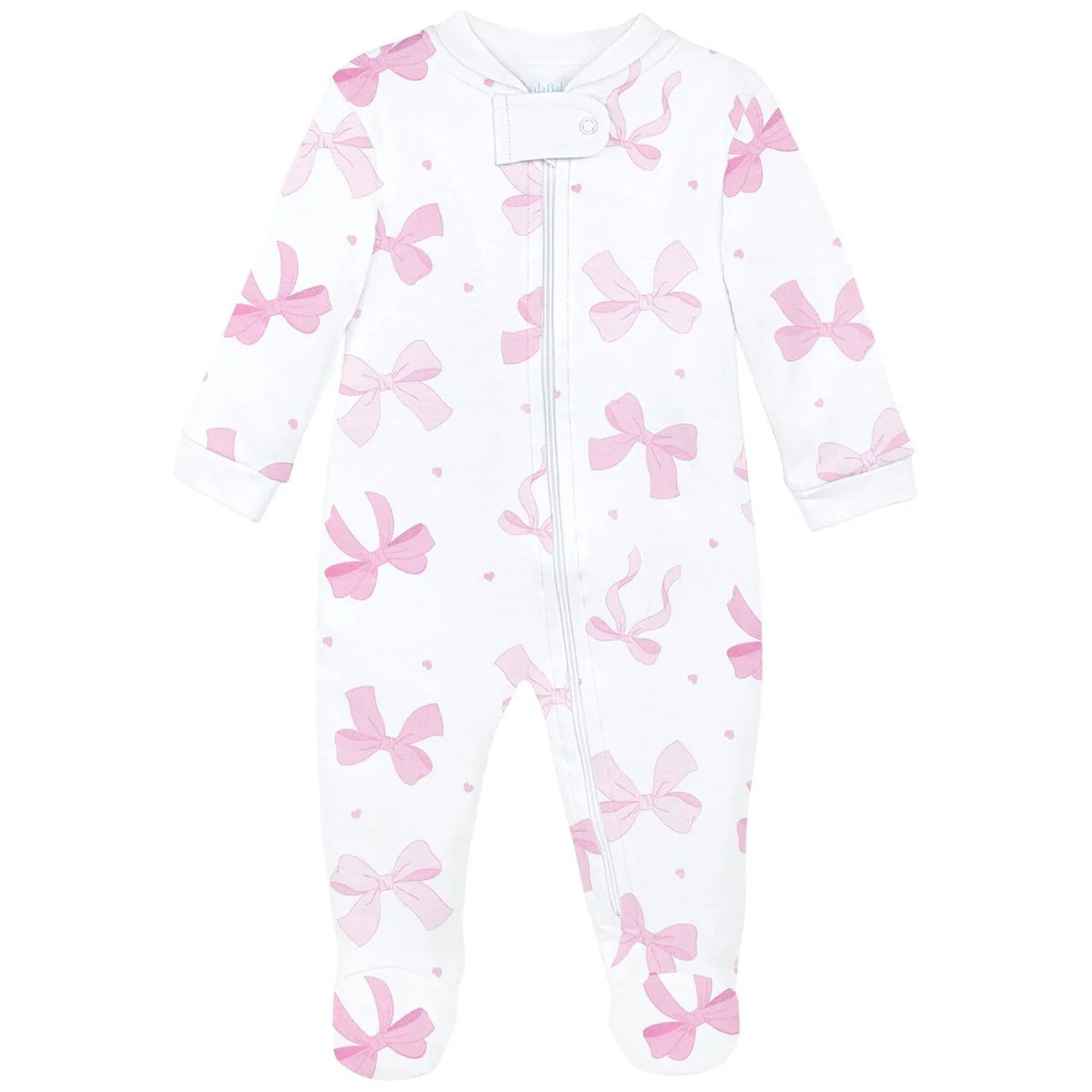 Lyda Baby Lovely Bows Zipper Footie