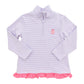 Itsy Bitsy 1/4 Zip Ruffle Pullover--Ballet Shoes