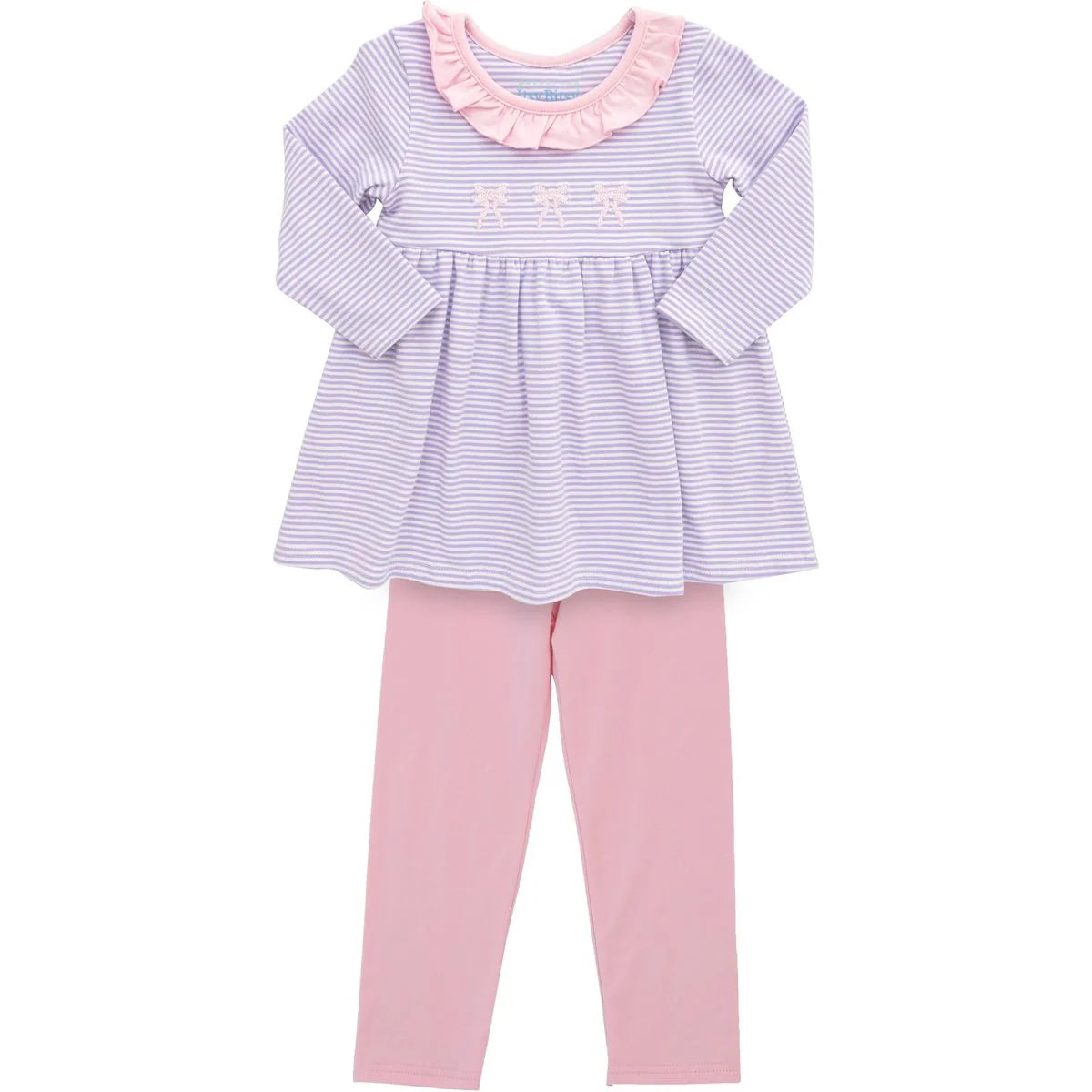 Itsy Bitsy Pink Lavender Bow Pants Set