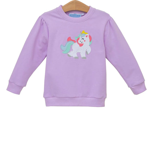 Trotter Street French Terry Pullover- Unicorn