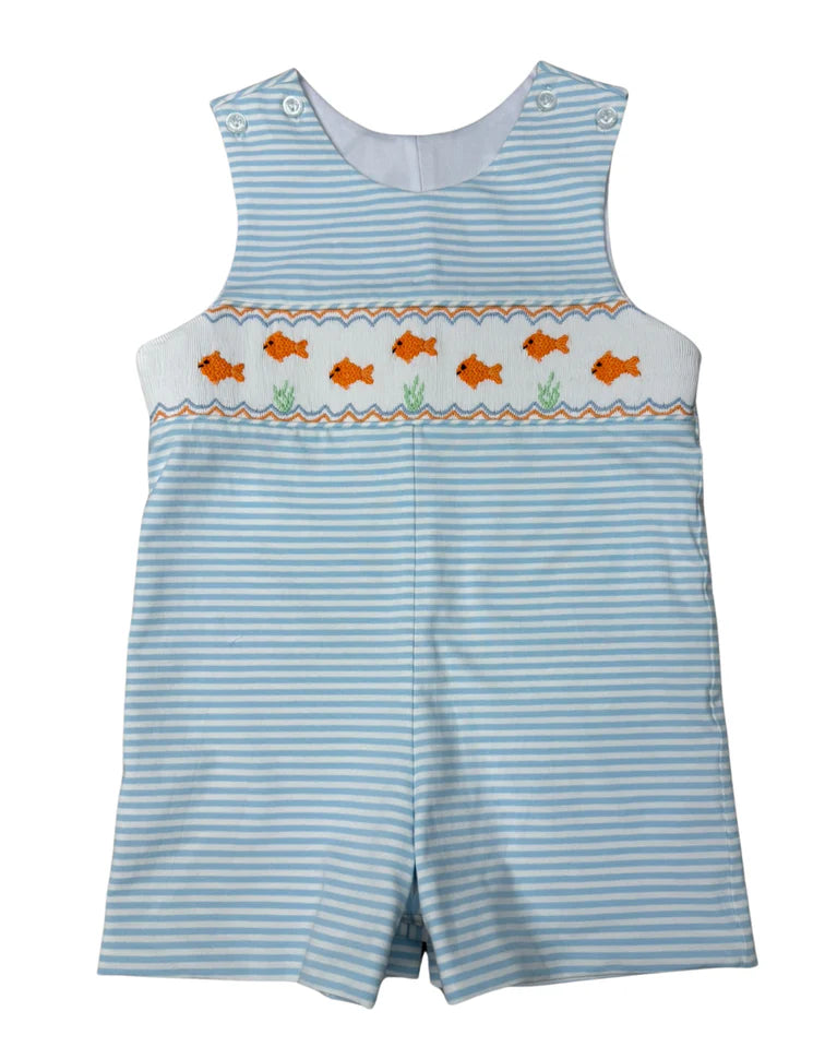 Whimsy Bay Goldfish Gang Smocked Jon Jon