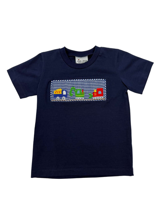 Delaney Royal Blue Applique Work Truck T-Shirt