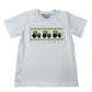 Delaney Boys Smocked Tractor White Knit Shirt