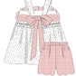 Krewe Kids Jesse Patriotic Dots Smocked Bow Bloomer Set