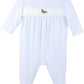Lyda Baby Duck By Lake Smocked Footie--Light Blue
