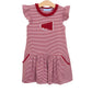 Trotter Street Megaphone Dress--Crimson
