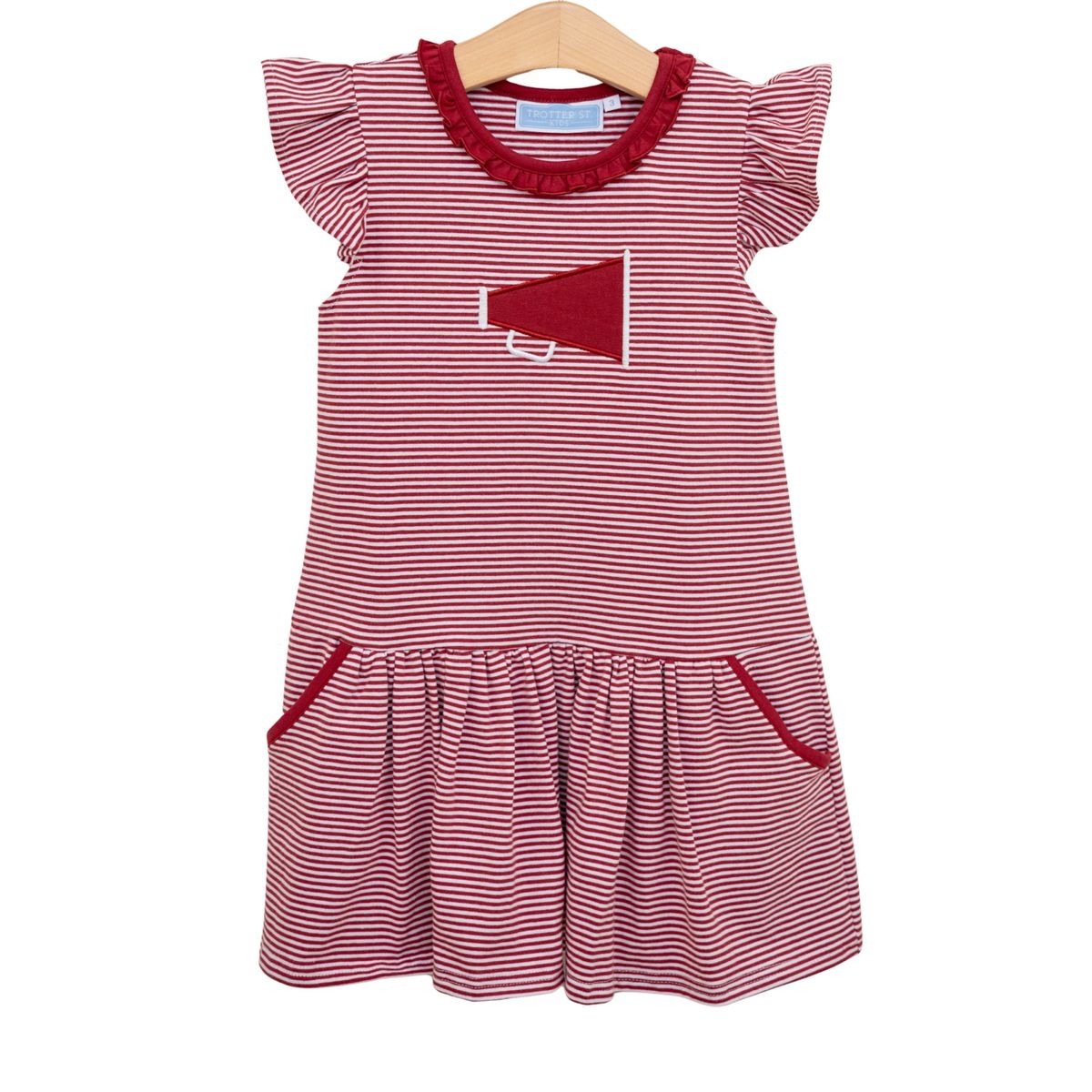 Trotter Street Megaphone Dress--Crimson