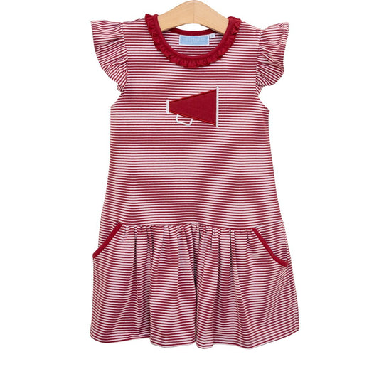 Trotter Street Megaphone Dress--Crimson