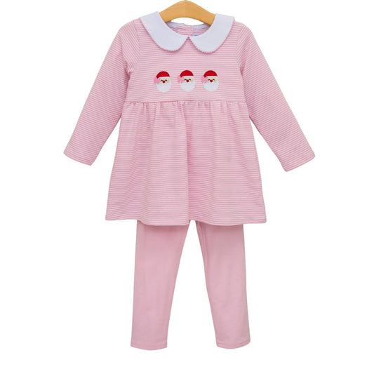 Trotter Street Santa Trio Pant Set--Pink