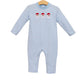 Trotter Street Santa Trio Romper--Blue