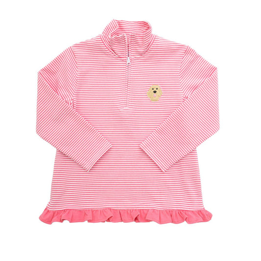 Itsy Bitsy Goldendoodle 1/4 Zip Ruffle Pullover