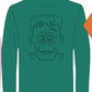 Mustard and Ketchup Long Sleeve Green Frankenstein Halloween T-Shirt