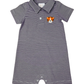 Whimsy Bay Orange & Purple Tiger Polo Romper