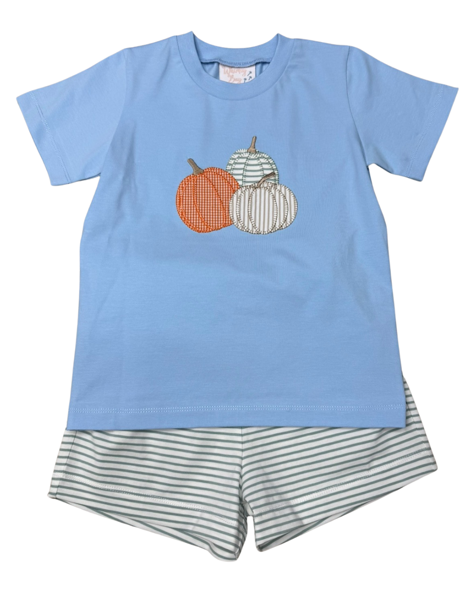 Whimsy Bay Peter's Pumpkin Short Set