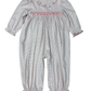 Little Valentine Smocked Ruffle Romper