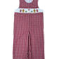 Delaney Red Check Long Jon Jon Smocked Santa and Gingerbread Men