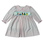 Delaney Pink and White Checked Smocked Princess Dress