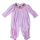 Delaney Smocked Puppy Love Long Sleeve Bishop Romper
