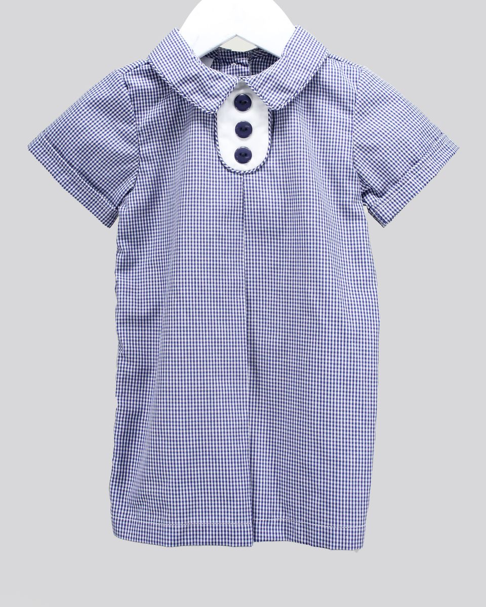 Baby Blessings Navy Gingham Julian S Romper