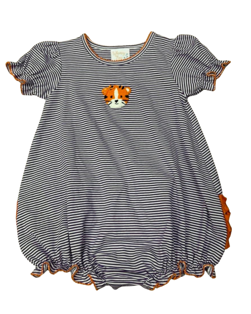 Whimsy Bay Orange & Purple Tiger Ruffle Bubble