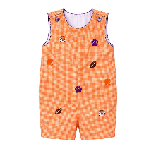 Krewe Kids Elliott Jon Jon, All Over Embroidery Orange Clemson Tigers