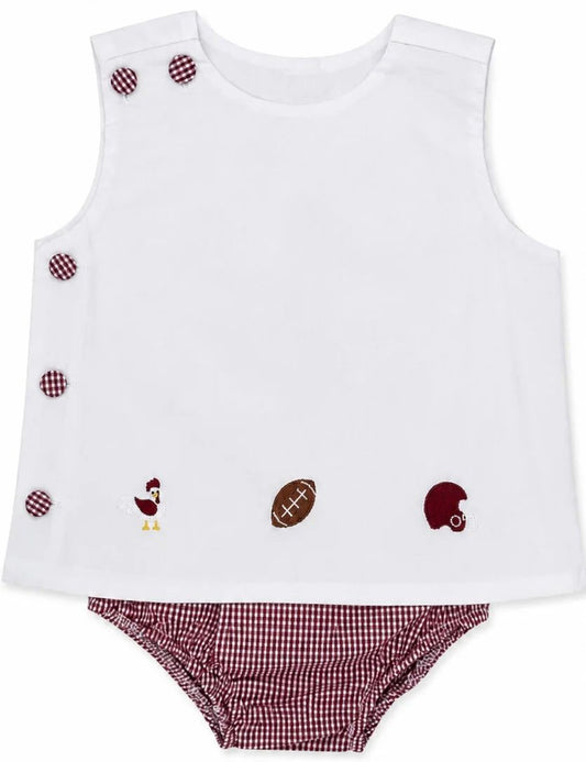 Krewe Kids Liam Diaper Set, Garnet Gamecock