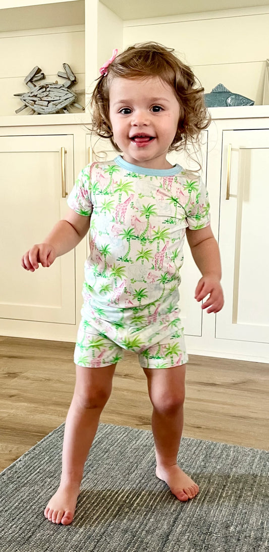 Sweet Bay Clothing  Zoo Two-Piece Short Pajama Set