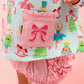 Rufflebutts Nutcracker Christmas Wishes Knit Long Sleeve Applique Pocket Swing Top & Ruffle Bloomer Set