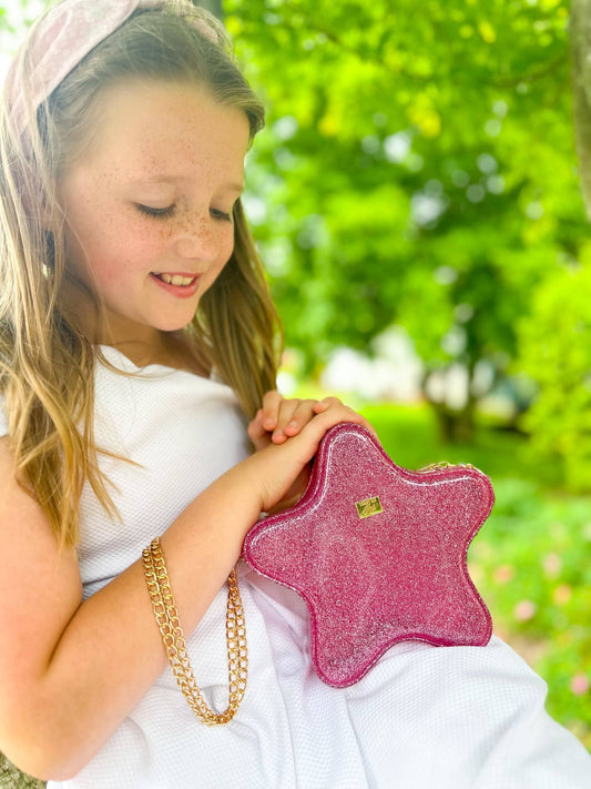 Carrying Kind Taylor: Jelly Star Hot Pink Sparkle Purse