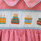 Ruth and Ralph Red Birthday Cakes Smocked Henry Bubble