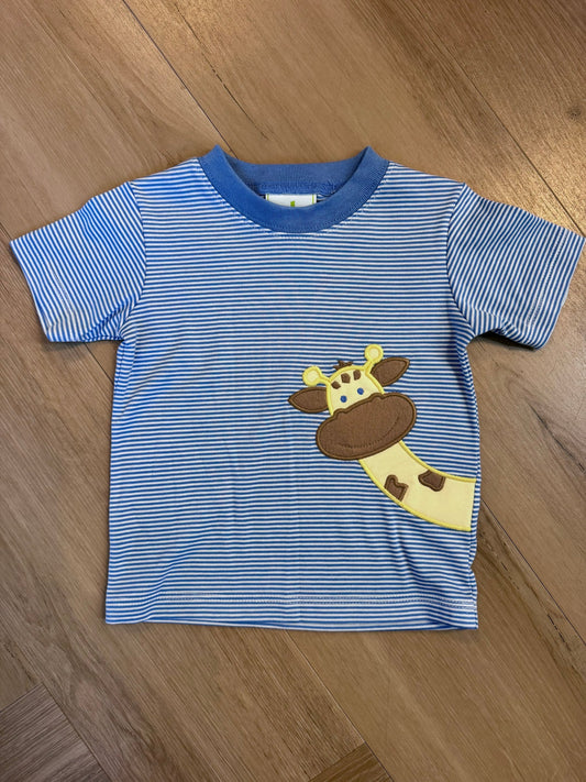 Zuccini GIRAFFE HARRY'S PLAY TEE, PERIWINKLE BITTY