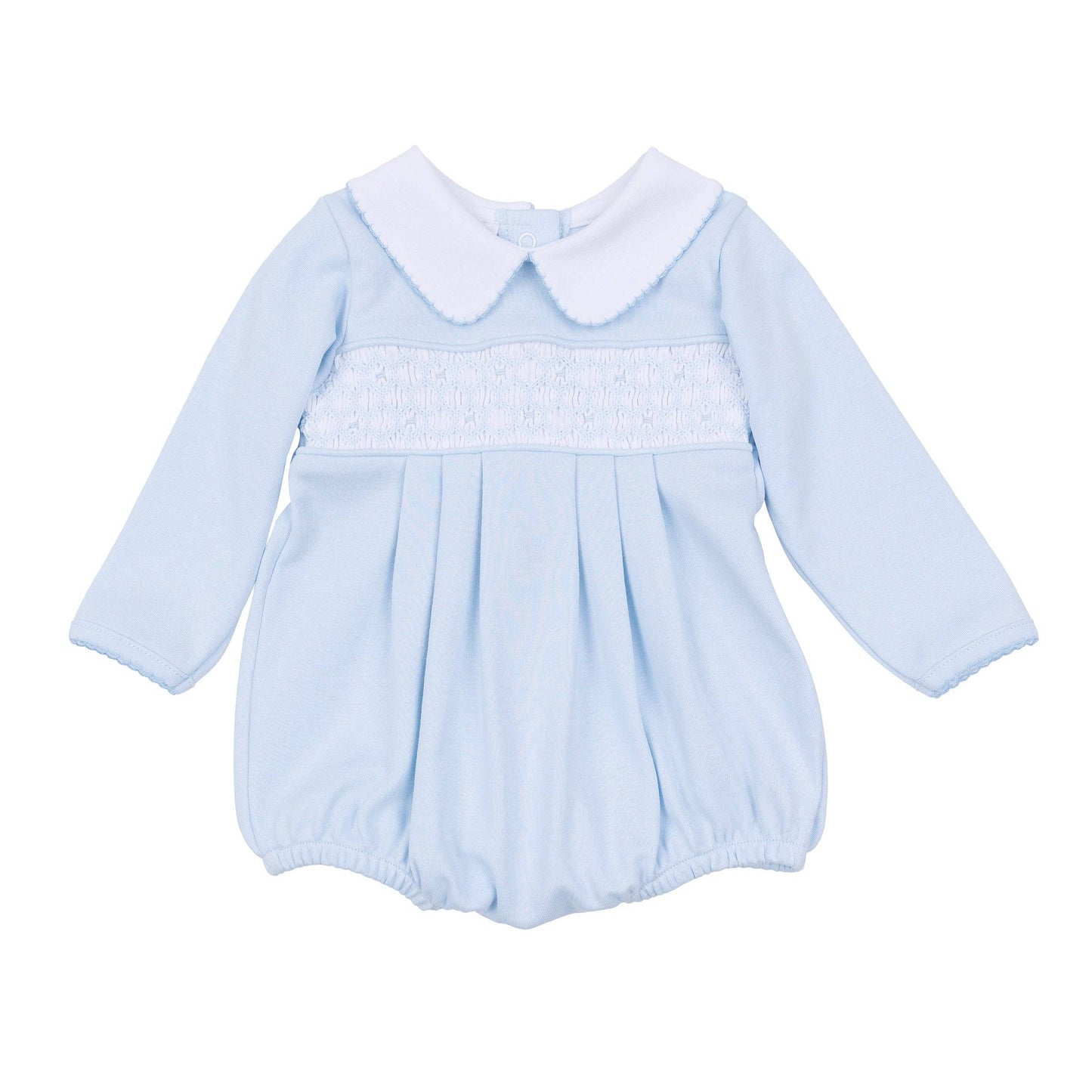 Magnolia Baby Classics Smocked Long Sleeve Bubble - Light Blue