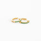 Pip Pop Post Gem Hoop Earrings - Hypoallergenic, Flat Back, Girl Gift