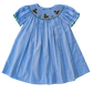 Petit Bebe Mallard Duck Girl's Blue Check Bishop