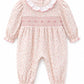 Petit Bebe Harper Tiny Pink Floral Knit Long Footie