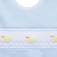 Magnolia Baby Little Ducklings Classics Smocked Bib - Light Blue