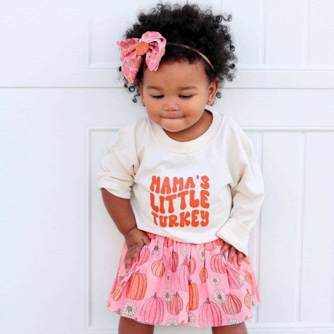 Sweet Wink Mama's Little Turkey Thanksgiving Long Sleeve Romper - Baby