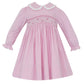 Petit Bebe Charlotte Pink Corduroy Long Sleeve Dress