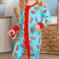 Sweet Bay Clothing Watermelon Ruffle Zipper Onesie