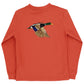 Bailey Boys Long Sleeve Logo Tee, Mallard/Rust