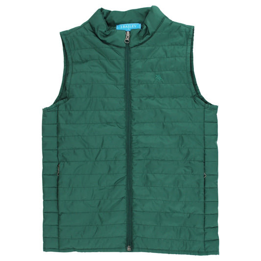 Bailey Boys Quilted Vest--Forest Green