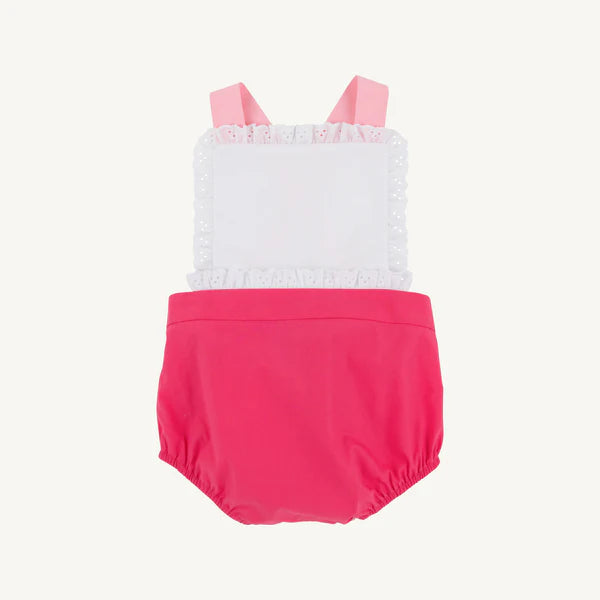 Beaufort Bonnet Sally Sunsuit--Palm Springs Punch/Sandpearl Pink