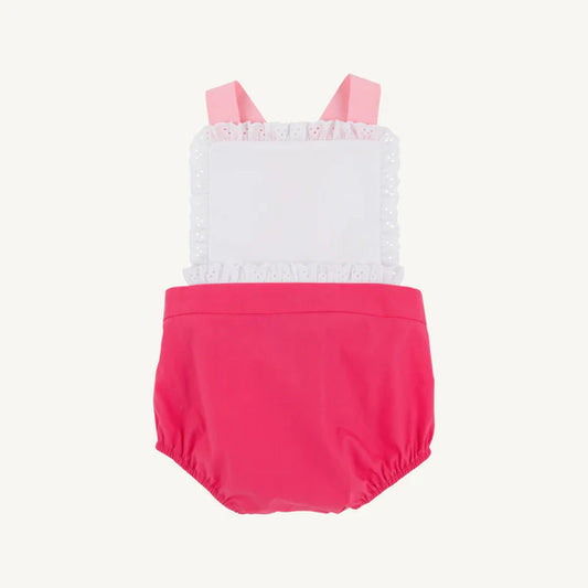 Beaufort Bonnet Sally Sunsuit--Palm Springs Punch/Sandpearl Pink